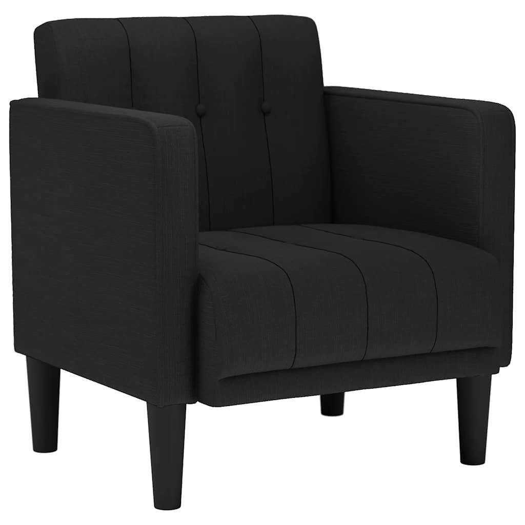 vidaXL Sessel Sessel mit Armlehnen Schwarz 53 cm Stoff (1-St)