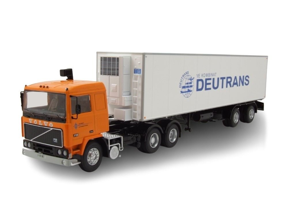 Premium ClassiXXs Modellauto Volvo F12 Sattelzug Deutrans 1980 orange, Maßstab 1:43