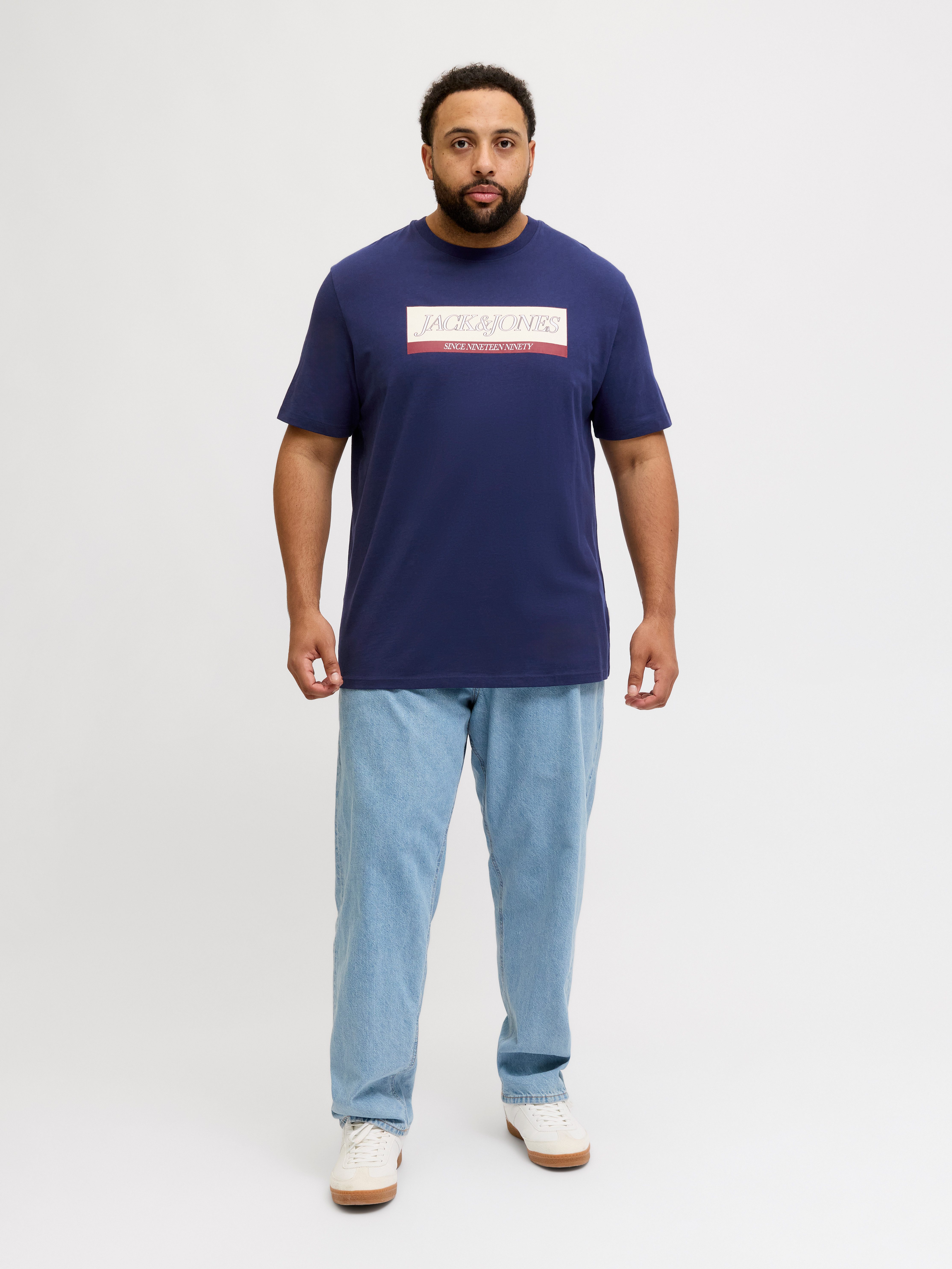 Jack & Jones PlusSize T-Shirt JORINWOOD BLOCK BRANDING TEE SS CN PLS