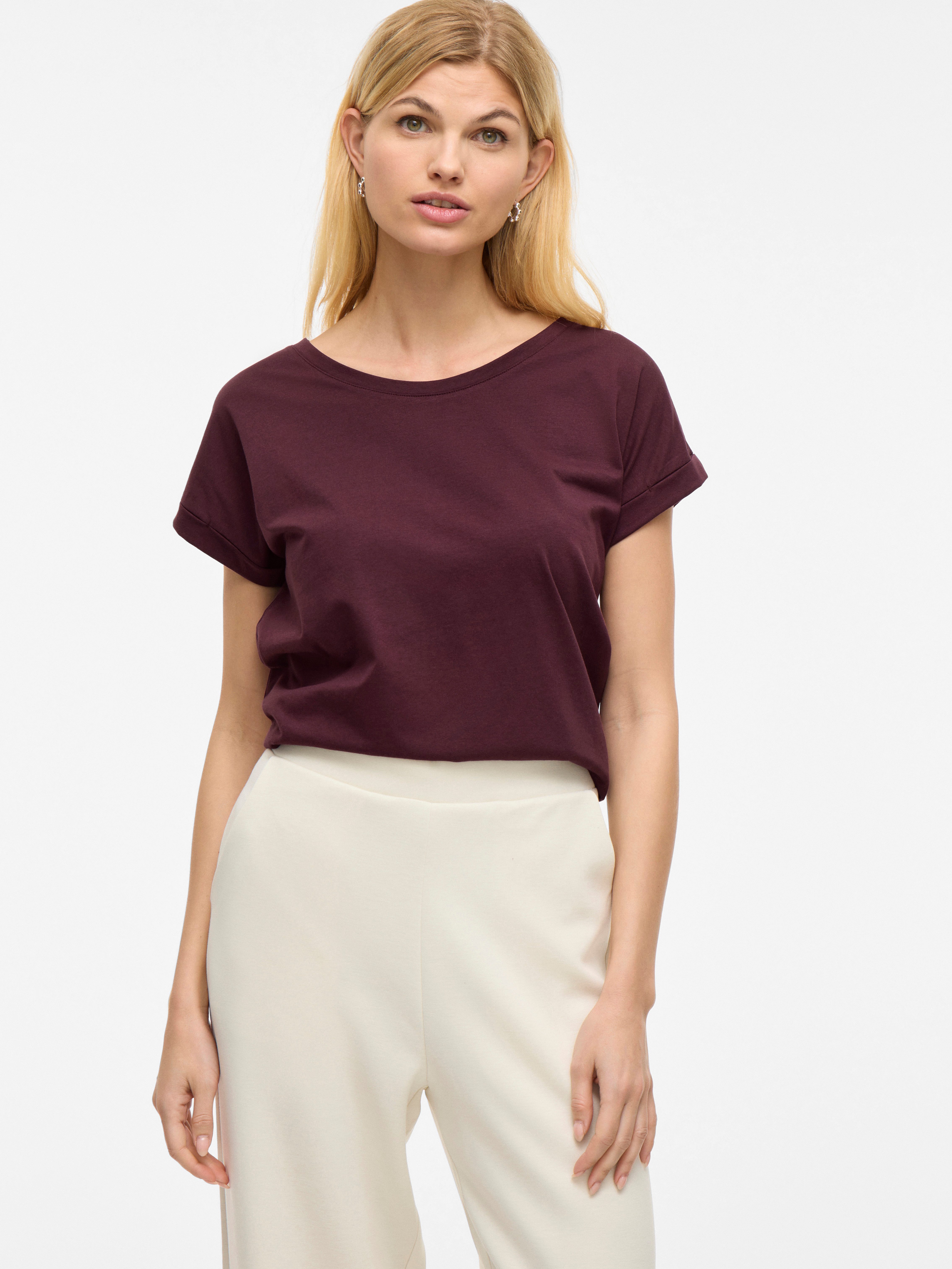 Vila Rundhalsshirt VIDREAMERS NEW PURE T-SHIRT/SU-NOOS günstig online kaufen