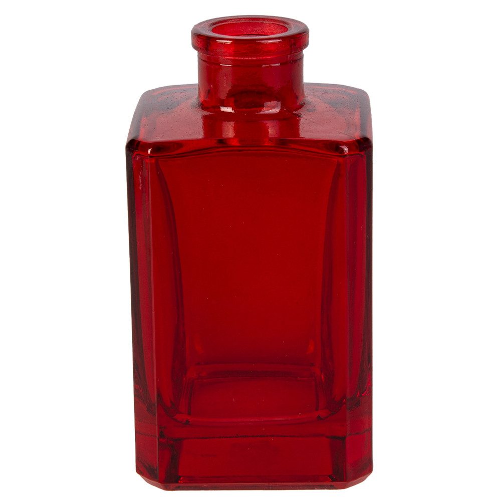 MICA Dekovase Vase eckig rot - ca. 5,8 x 5,8 x 11 cm
