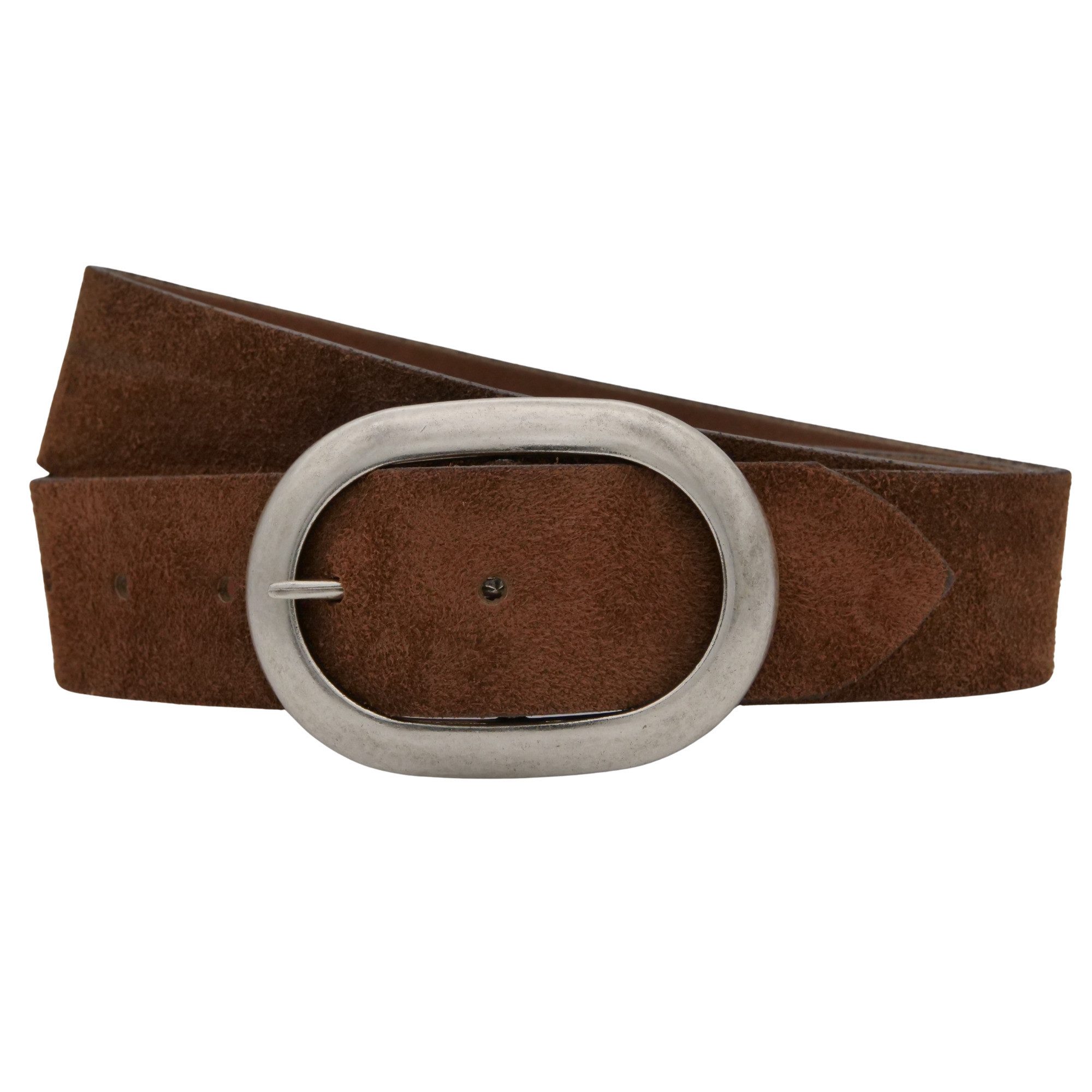 AnnaMatoni Ledergürtel AnnaMatoni Damen Ledergürtel in hochwertigem Velour Leder 4cm