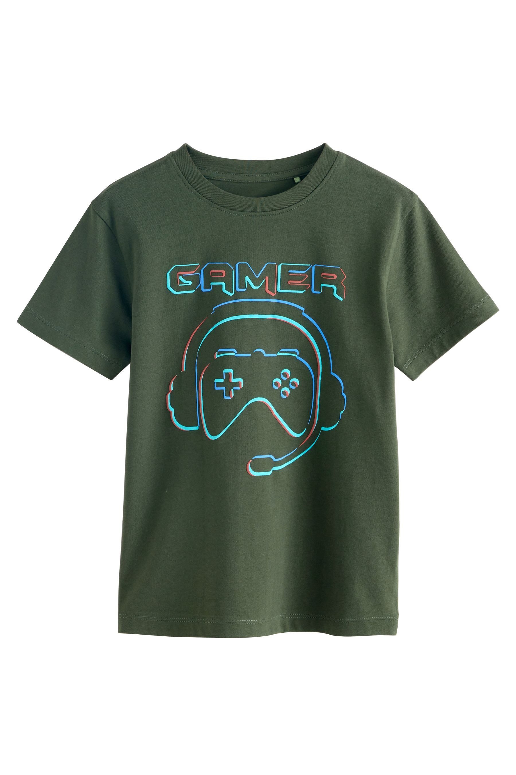 Next Print-Shirt Relaxed Fit Kurzarm-T-Shirts mit Grafik, 3er-Pack (3-tlg) – Bild 4 von 5