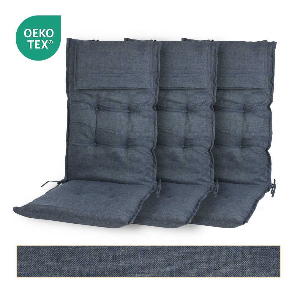 SLaaviinoo Hochlehnerauflage Gartenstuhlauflagen mit abnehmbarer Kopfstütze günstig online kaufen