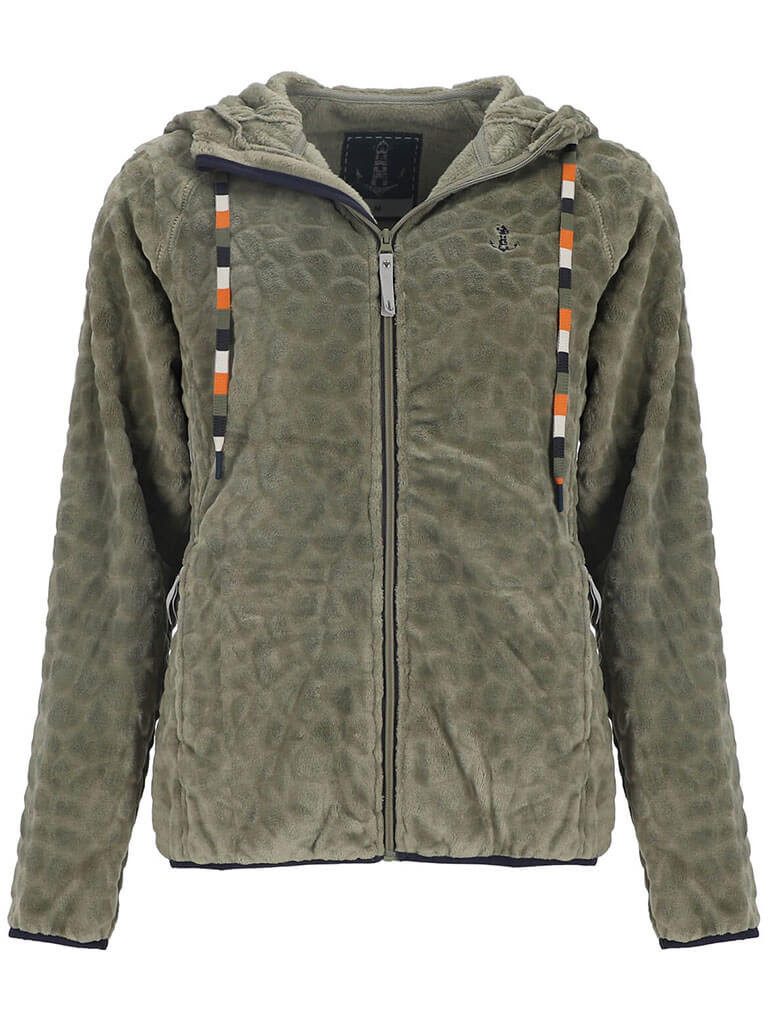 Leitfeuer Fleecejacke Damen Coral-Fleecejacke Wabenmuster - Kapuzenjacke mi günstig online kaufen