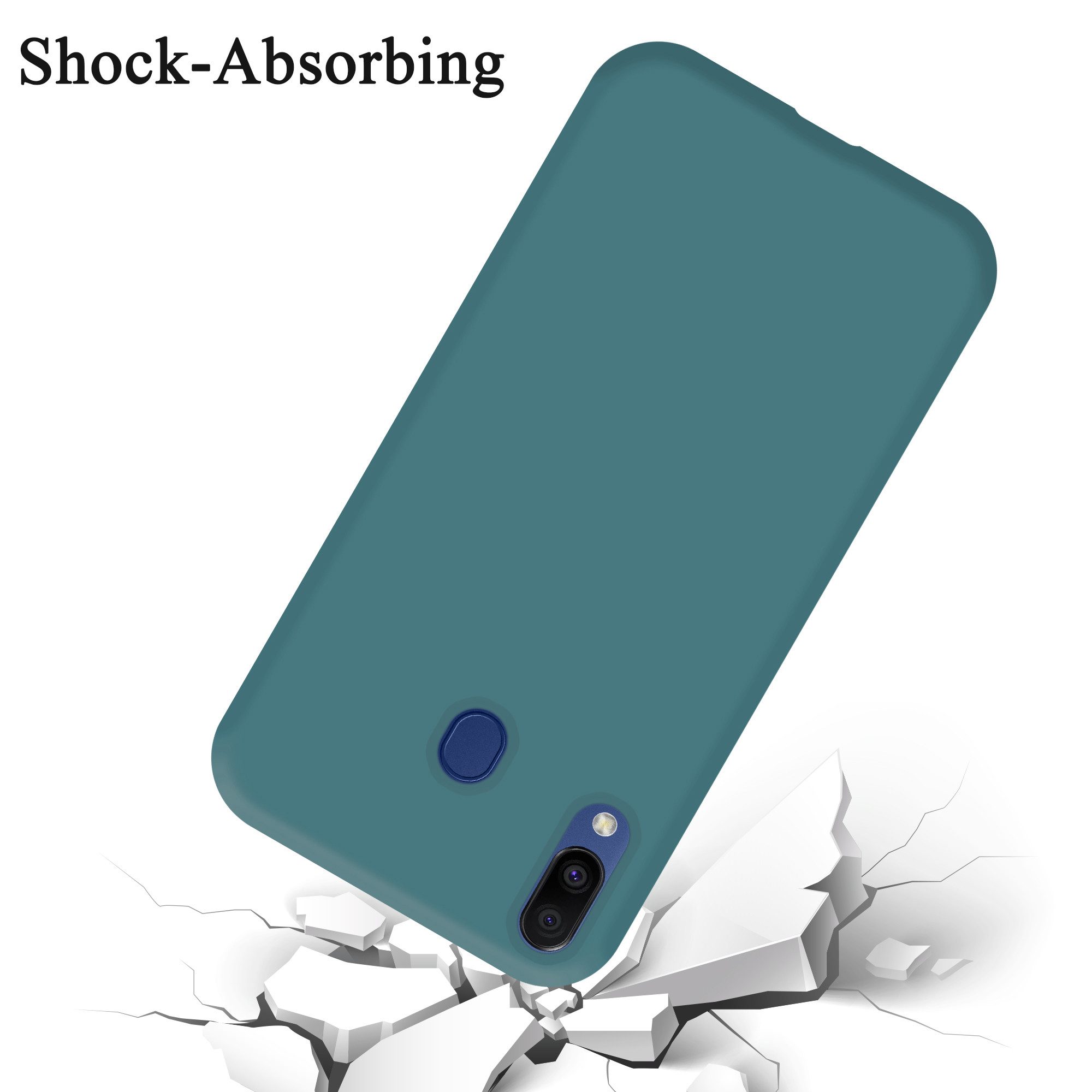 Cadorabo Handyhülle für Samsung Galaxy M20 Hülle Samsung Galaxy M20, Flexible Hülle TPU Silikon Schutzhülle Back Cover Case