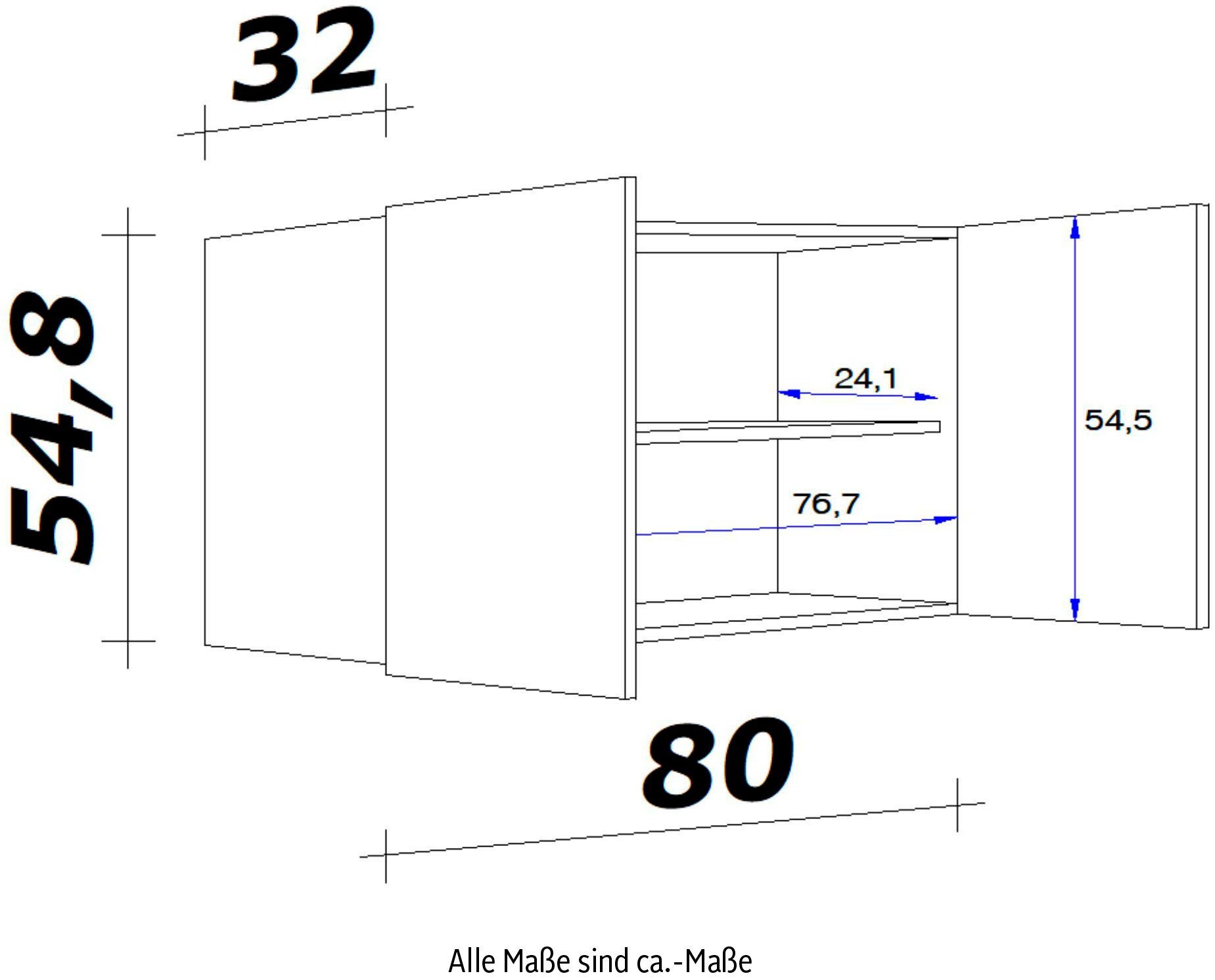 Flex-Well Hängeschrank Samoa (B x H x T) 80 x 54,8 x 32 cm – Bild 3 von 3