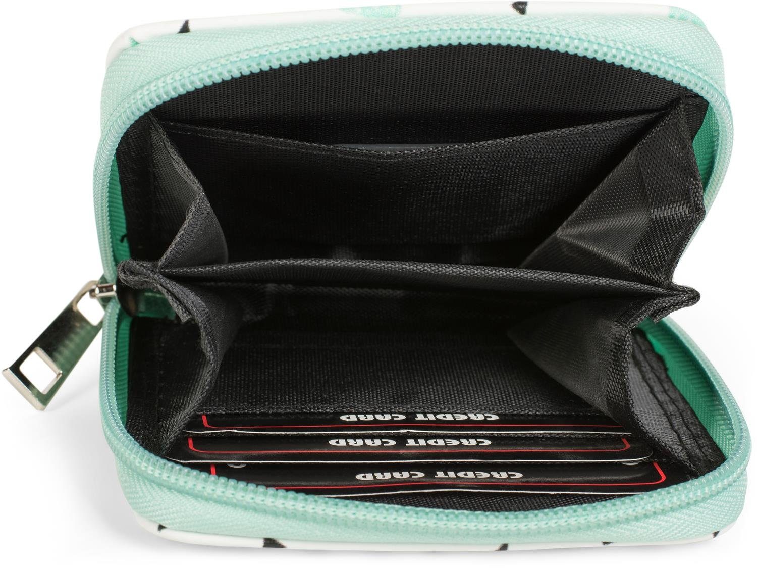 styleBREAKER Mini Geldbörse Mini Geldbörse mit Kaktus Muster (1-tlg)