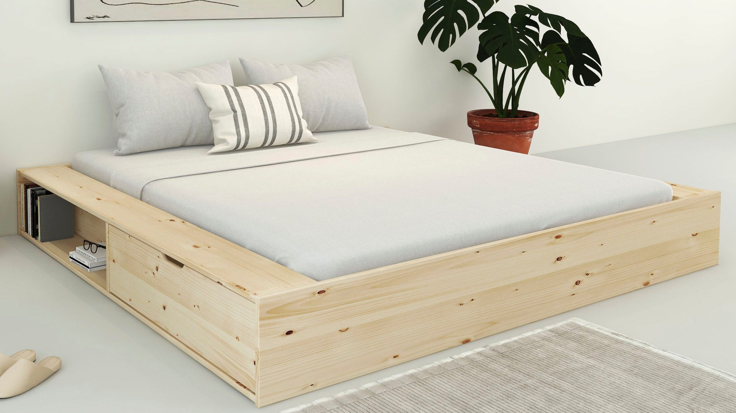 Home affaire Massivholzbett "Erno, OTTOs Choice, TOPSELLER, Stauraumbett Fu günstig online kaufen