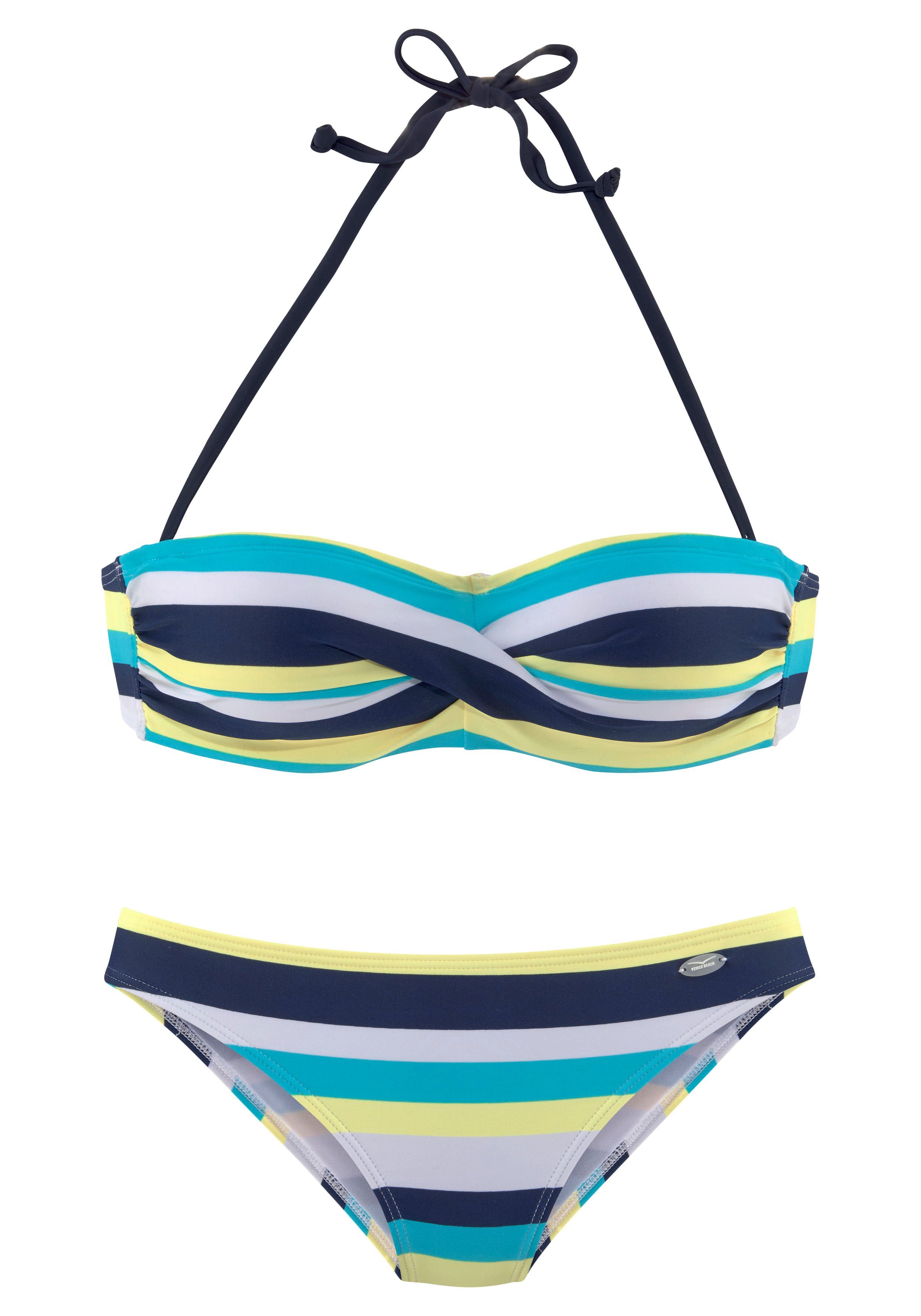Venice Beach Bandeau-Bikini mit Streifen günstig online kaufen
