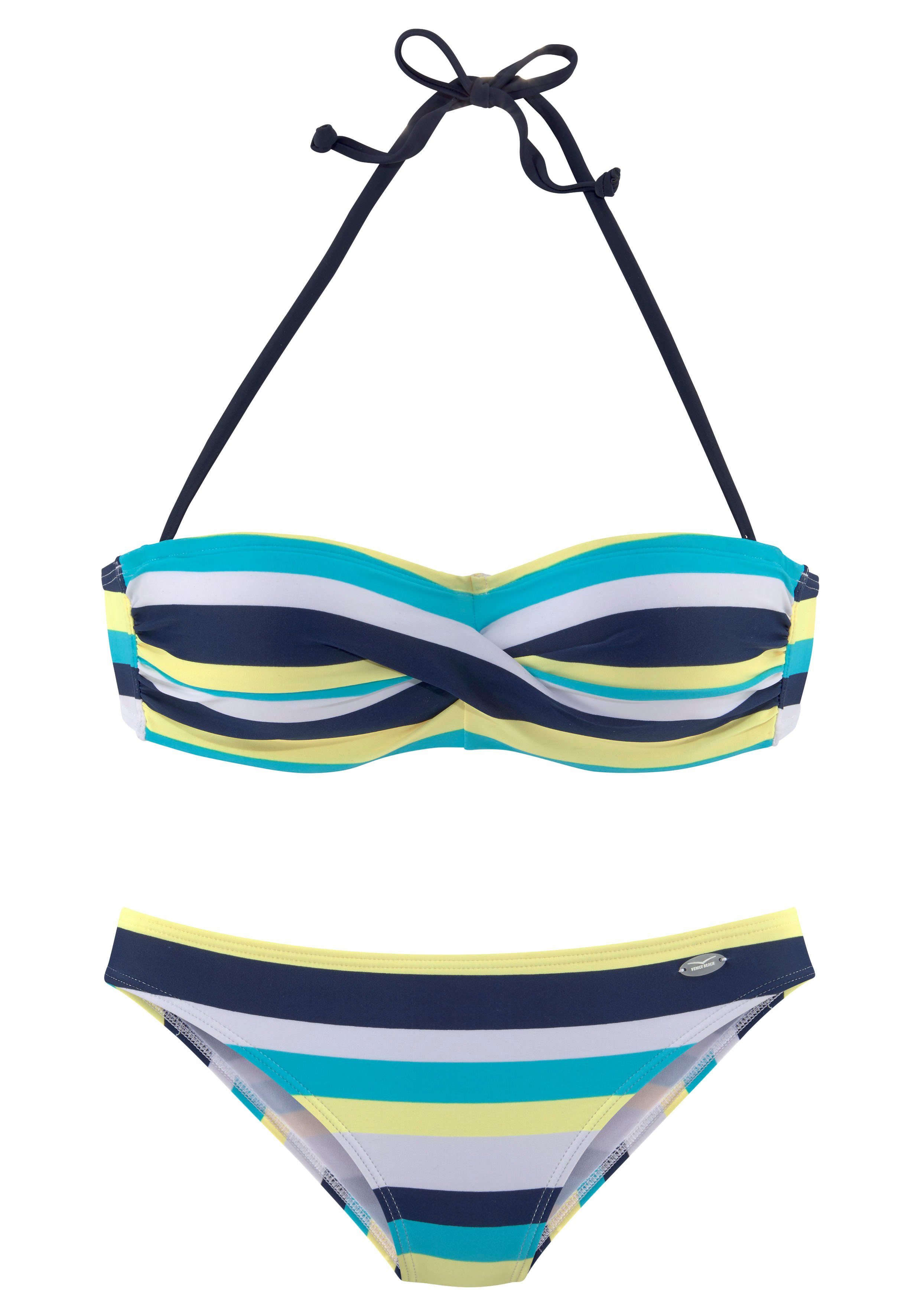 Bandeau-Bikini Venice mit Beach Streifen