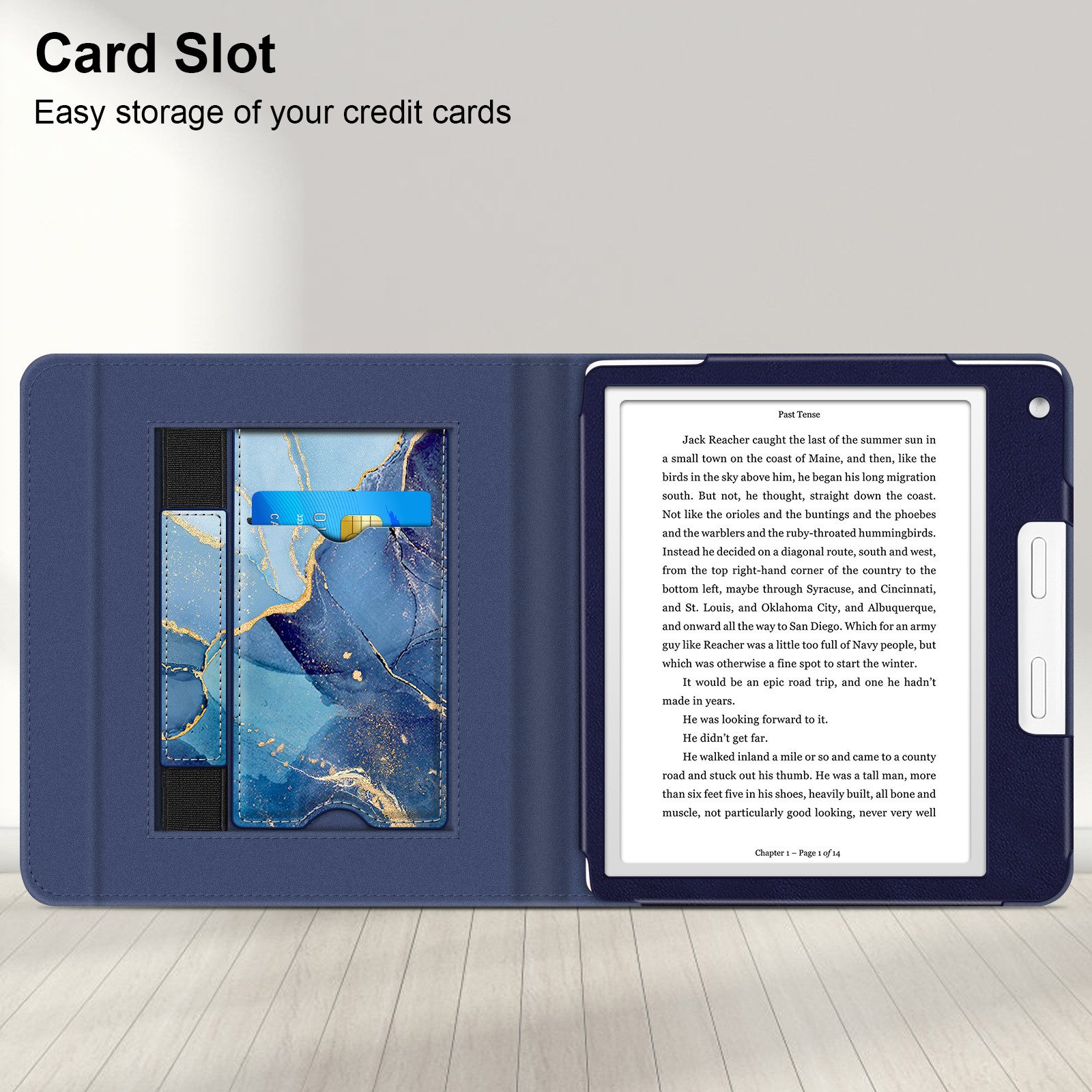 Fintie E-Reader-Hülle für Tolino Vision Color 2024/Vision 6 2021 7 Zoll, Kobo Libra Colour/2, Kickstand Case mit Kartenfach Handschlaufe & Auto Sleep/Wake – Bild 4 von 5