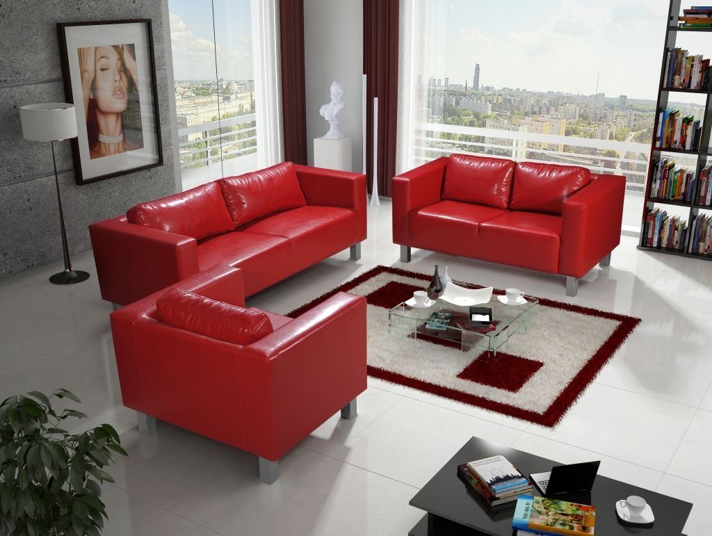 Fun Möbel Polstergarnitur Sofa-Set MAILAND 3-2-1 günstig online kaufen