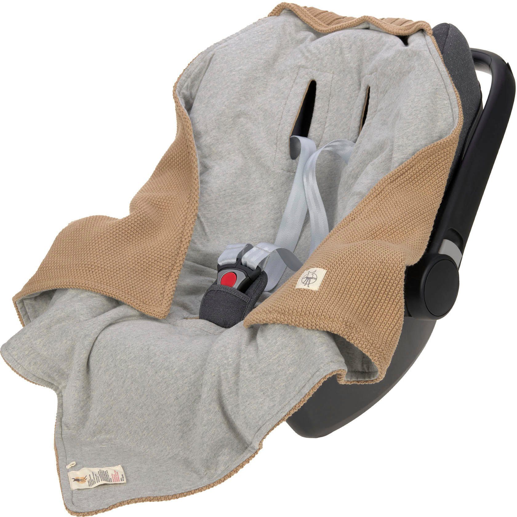 Einschlagdecke für Babyschale, sand