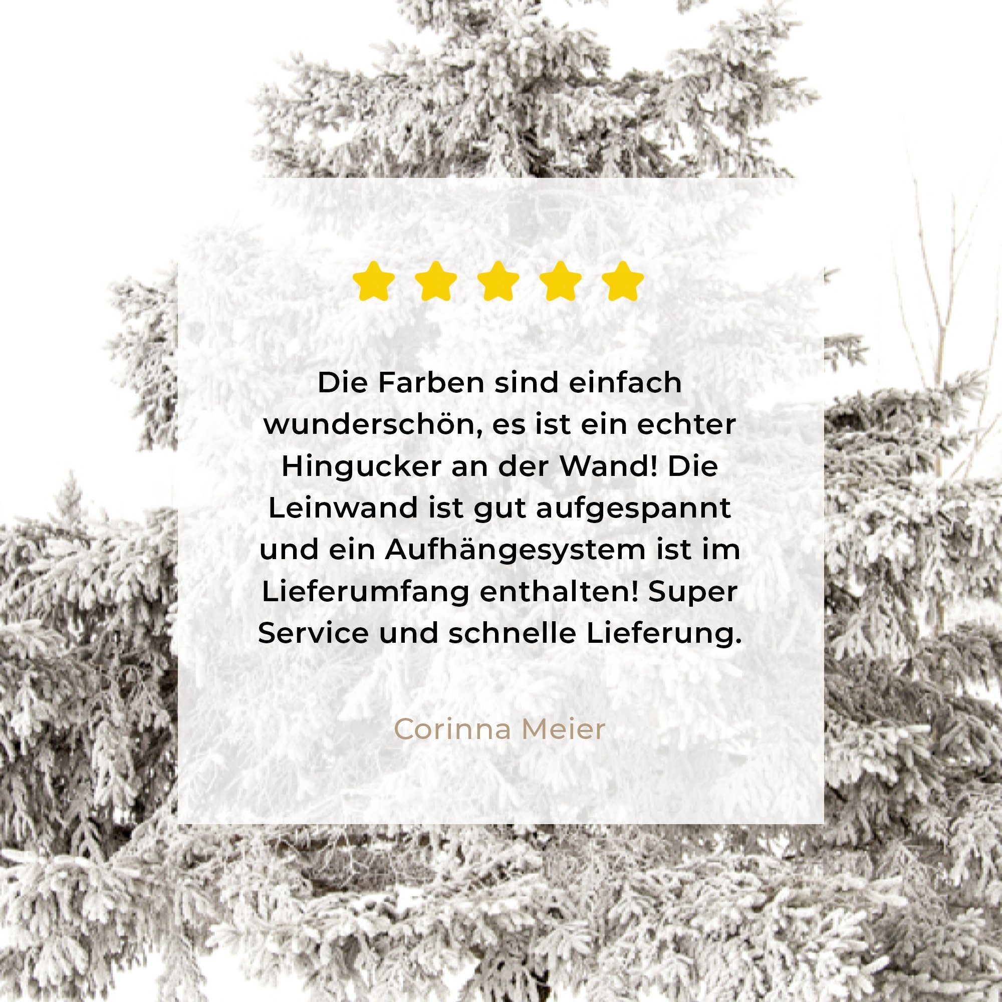 OneMillionCanvasses® Leinwandbild Winter - Baum - Schnee - Natur - Jahreszeiten, Fotodruck (1 St), Leinwand Canvas Wandbild, Wanddekoration 20x30 cm – Bild 5 von 5