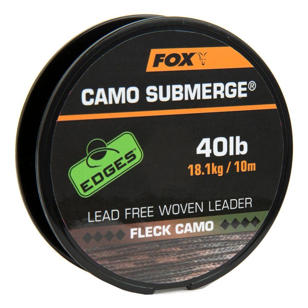 FOX International Vorfachschnur Fox Edges Camo Submerge Leader Vorfachschnur 10m, 10 m Länge, (1-St), 18,1kg Tragkraft 18,1kgkg