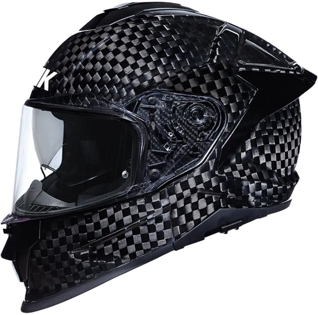 SMK Motorradhelm Titan Carbon 06 Helm, vorbereitet für Kommunikationssystem,Notfallsystem-Polsterung (EQ