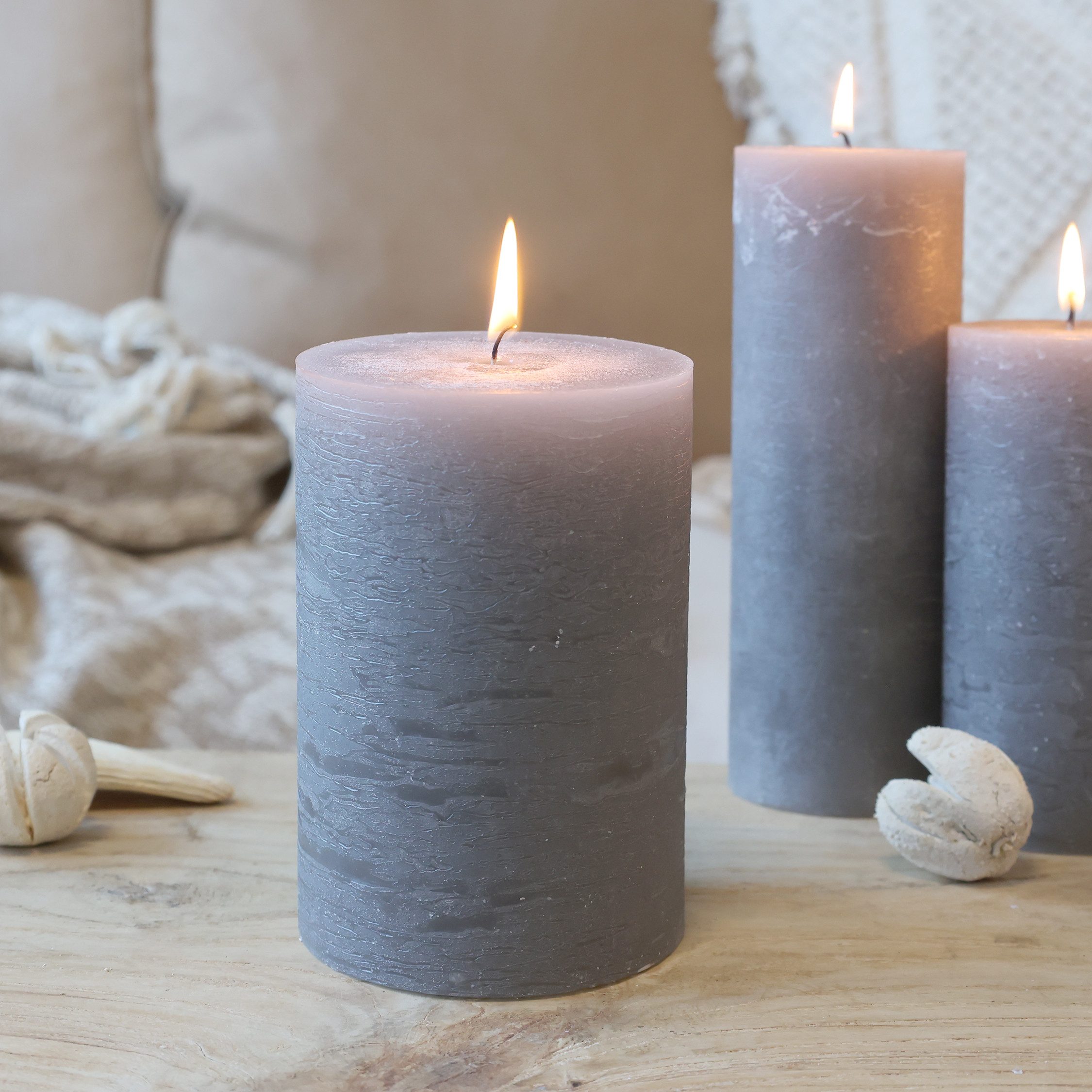 Chic Antique Rustic-Kerze Stumpenkerze Rustikale Kerze Macon Paraffin versc günstig online kaufen