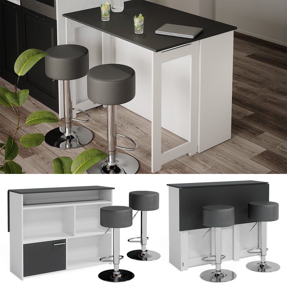 Vicco Bartisch Dominic, Anthrazit/Weiß, 116 x günstig online kaufen