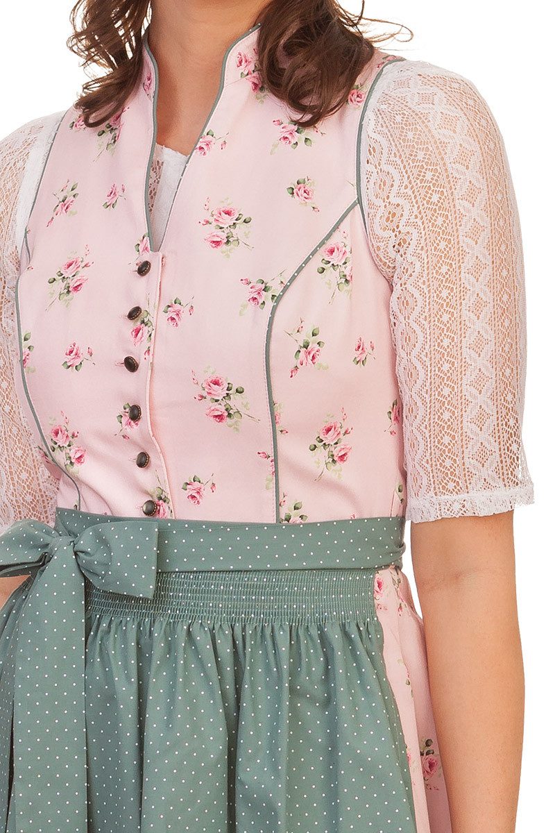 Alpenfee Tracht Dirndl Midi Dirndl 2tlg. - FIONA - rosa