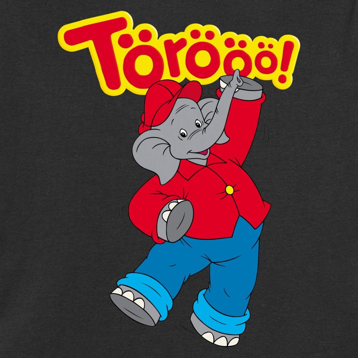 Spreadshirt Kurzarmbody Benjamin Blümchen Tanzend Törööö Kurzarm Tages Baby Body (1-tlg)