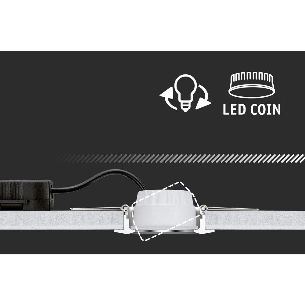 Paulmann Einbauleuchte Einbauleuchte 3er Set LED LED 18 W Weiß