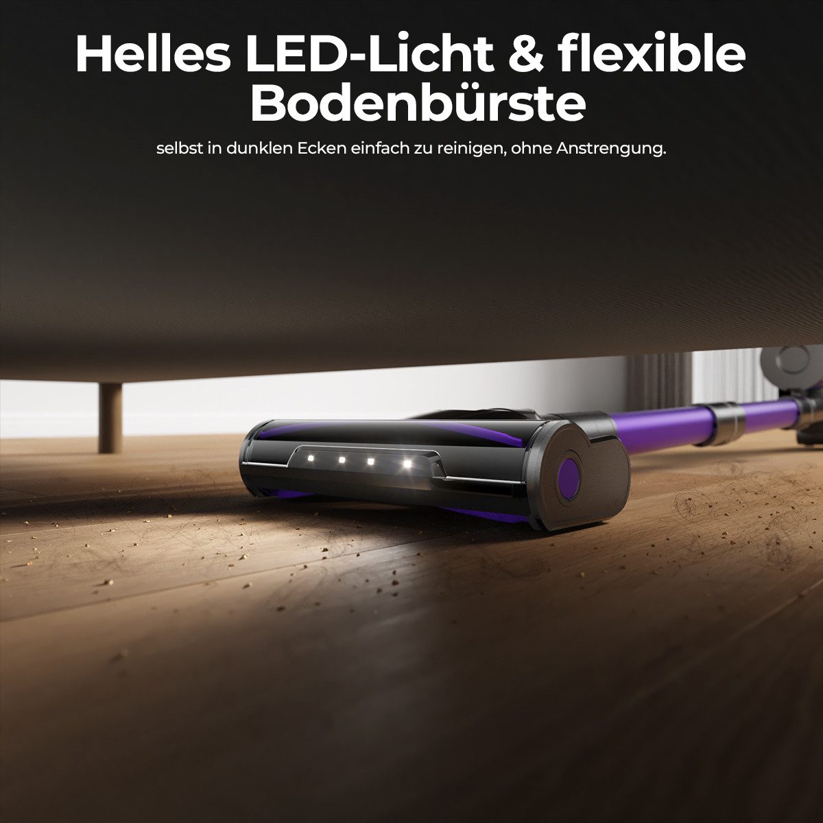 Redkey Hand-und Stielstaubsauger 2026 AkkuStaubsauger 85000Pa/500W/100 Akku-Hand-und Stielstaubsauger, 500 W, mit Beutel, Ultraleiser, kabelloser Stabstaubsauger mit intelligentem Display