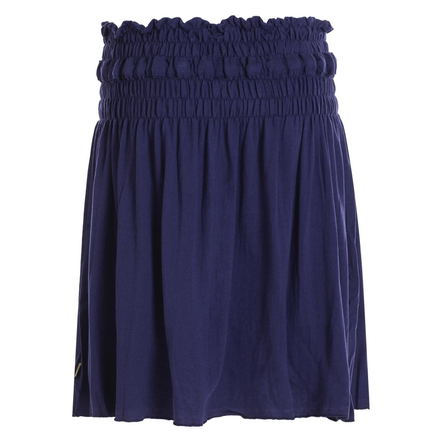 Vishes A-Linien-Rock Damen Rock knielang Basic-Rock Baumwoll-Rock Einfarbig Schlicht Boho, Hippie, Yoga Style
