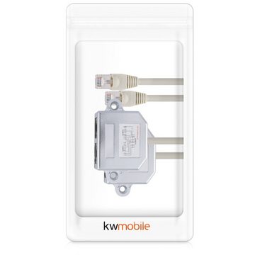 kwmobile 2x Netzwerkkabel Splitter - RJ45 Stecker auf 2x RJ45 Ethernet Netzwerk-Adapter, 21,00 cm