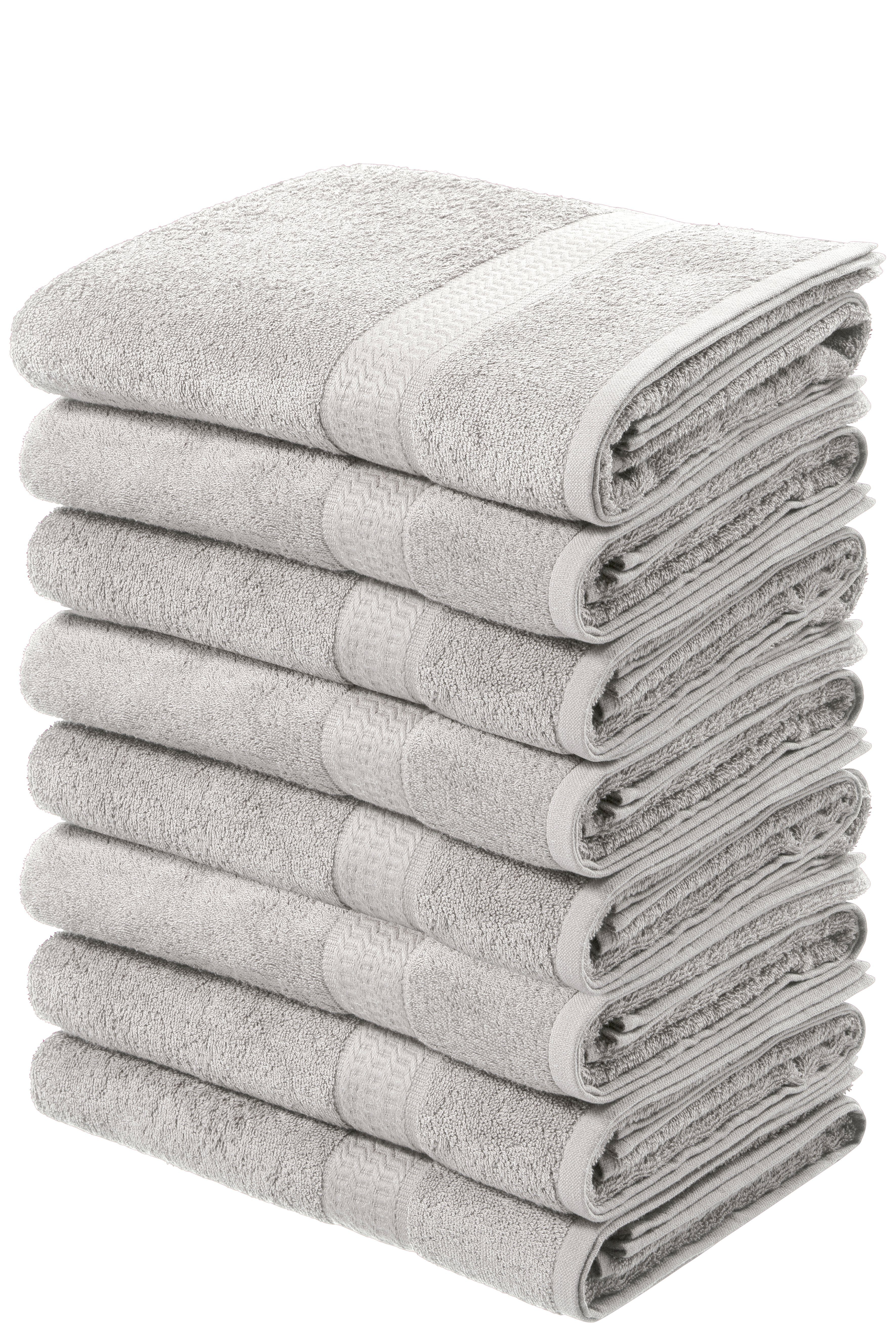 als home Serie, 100% und Handtücher Baumwolle Handtuch-Set 50x100cm (8-St), my Bordüre, Juna, Set Walkfrottee mit