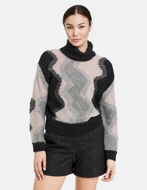 Taifun Rundhalspullover Rollkragenpullover mit Glitzer-Details