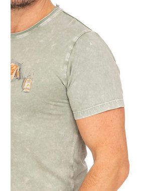 MarJo Trachtenshirt T-Shirt RICHARD silbergrün