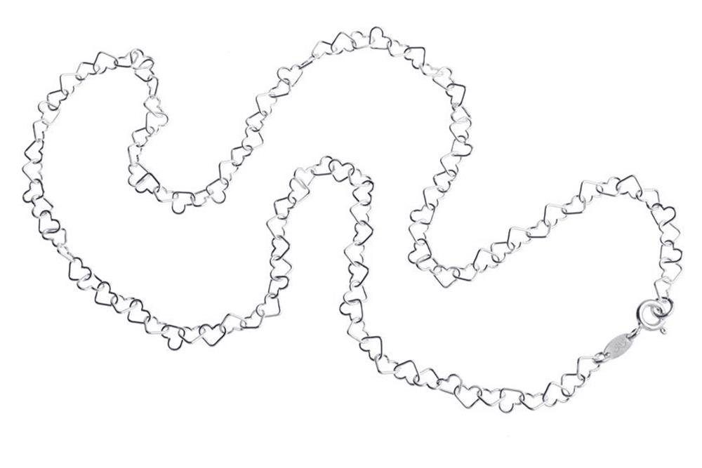 Silberkettenstore Silberarmband Fashion Line Kette Herzen - 925 Silber, Län günstig online kaufen