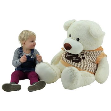 Sweety-Toys Kuscheltier Sweety-Toys 5376 Riesen Teddybär 120 cm beige mit Kapuzenpullover - Kuscheltier Teddy