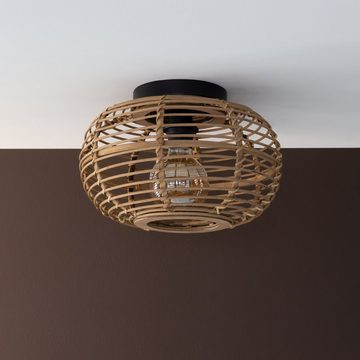 Lightbox Deckenleuchte, ohne Leuchtmittel, Deckenlampe mit Bambus Schirm, Ø 32 cm, dimmbar, E27 max. 40 W