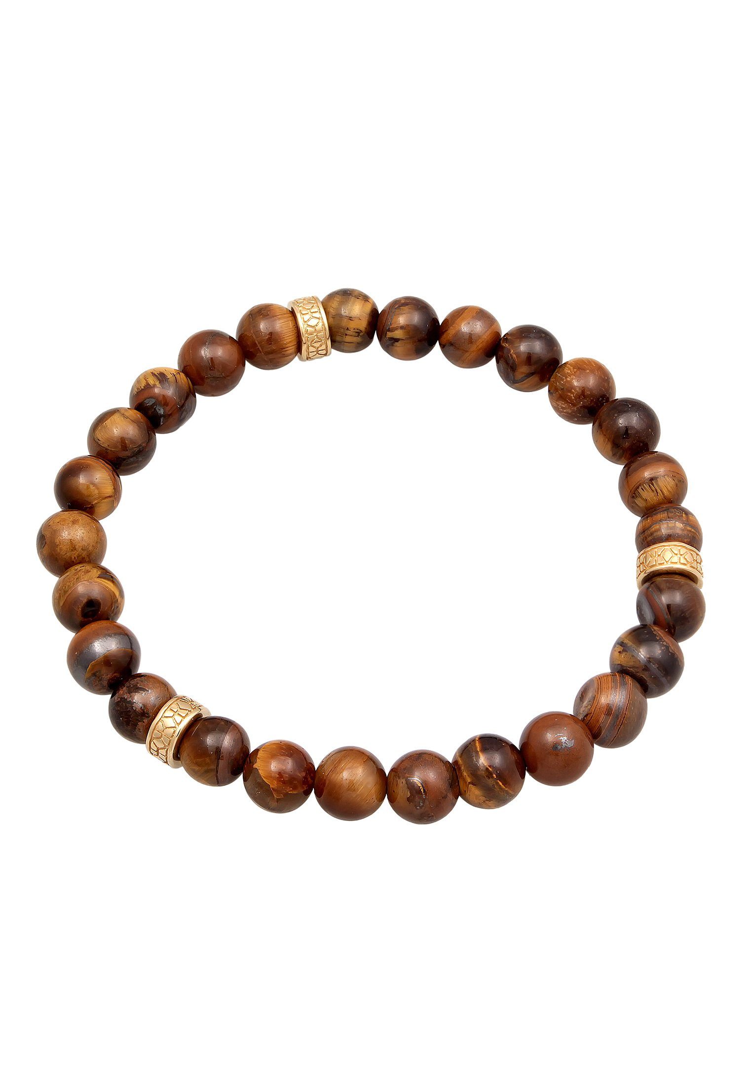 Kuzzoi Bead-Armband-Set Herren Tiegerauge Braun Vintage 925 Silber, Tigerau günstig online kaufen