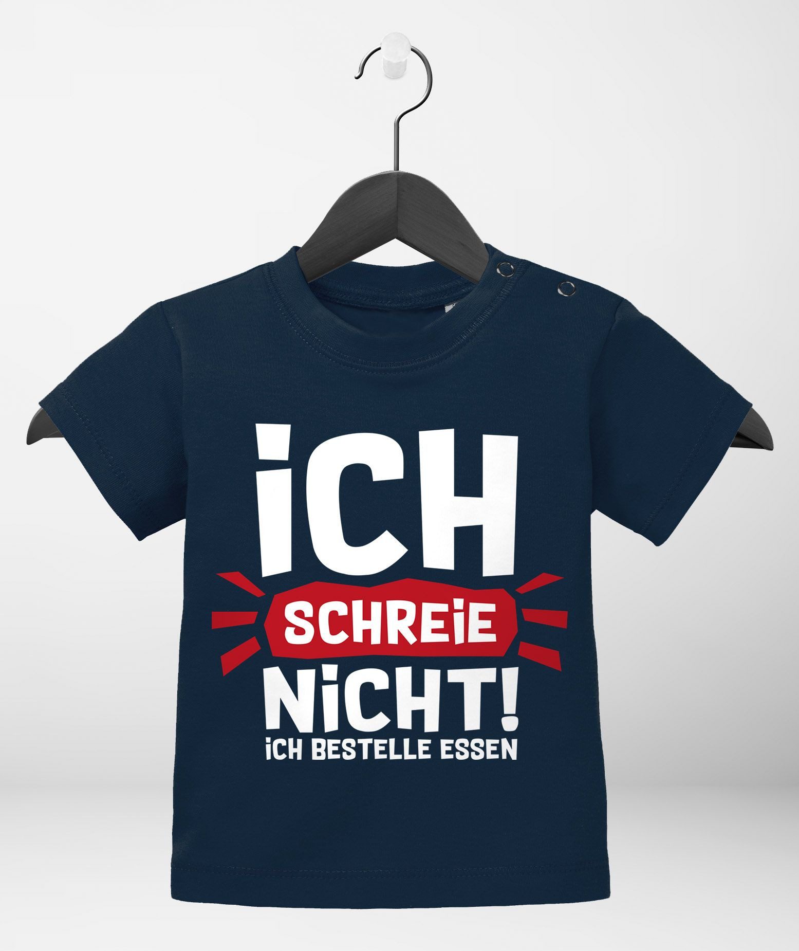 MoonWorks Print-Shirt Baby T-Shirt kurzarm mit Spruch Ich schreie nicht ich bestelle Essen