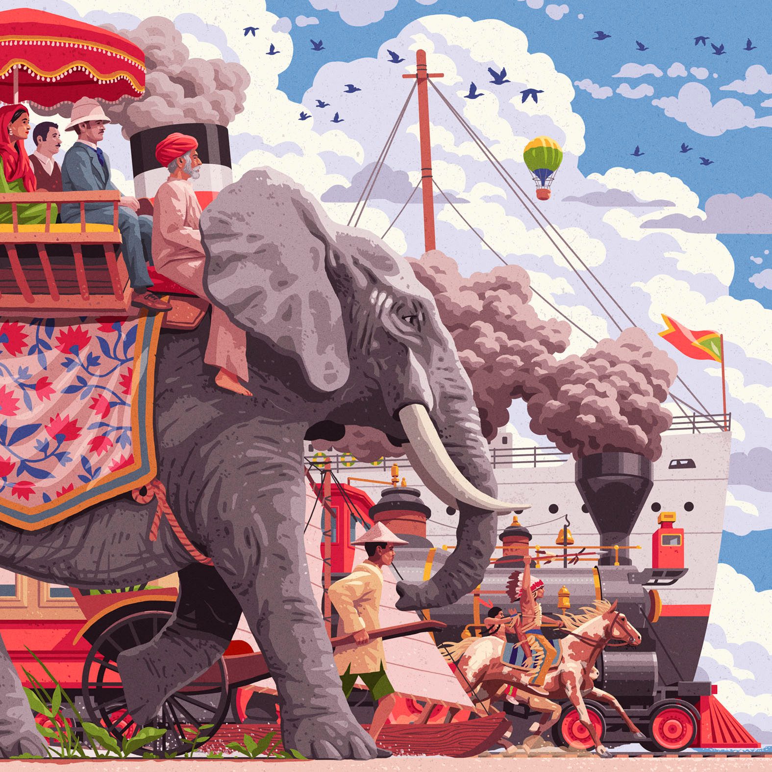 Ravensburger Puzzle Around the world in 80 days, 750 Puzzleteile, Made in Germany