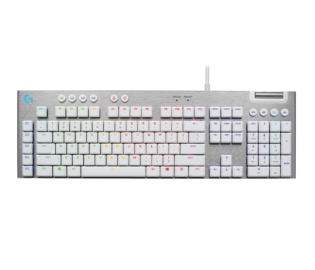 Logitech G815 Mechanische, Tactile GL-Tasten-Switch - Nordic (QWERTY), Weiß Gaming-Tastatur