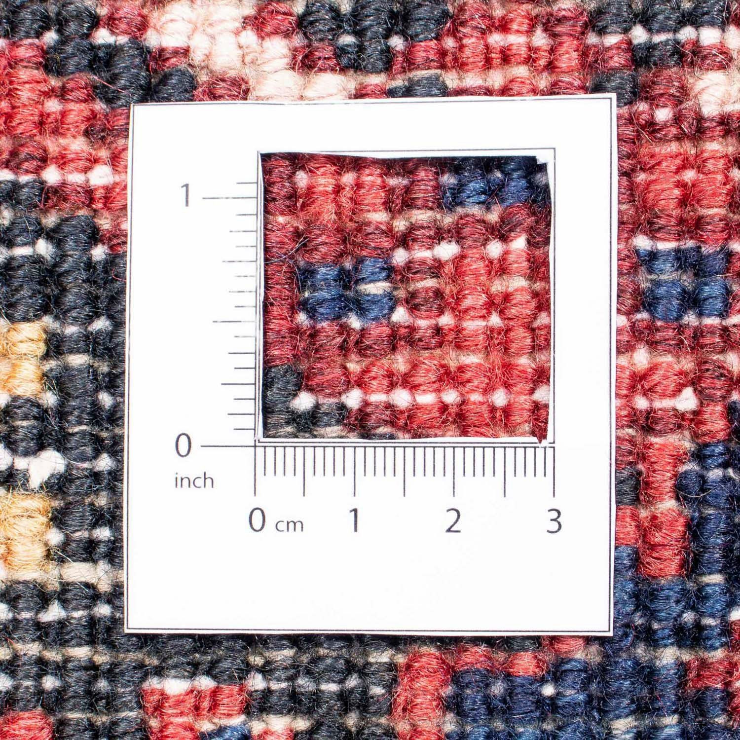 rechteckig, x 280 Medaillon chiaro mit Rosso cm, Wollteppich 195 Zertifikat Unikat Heriz Höhe: 10 mm, morgenland,