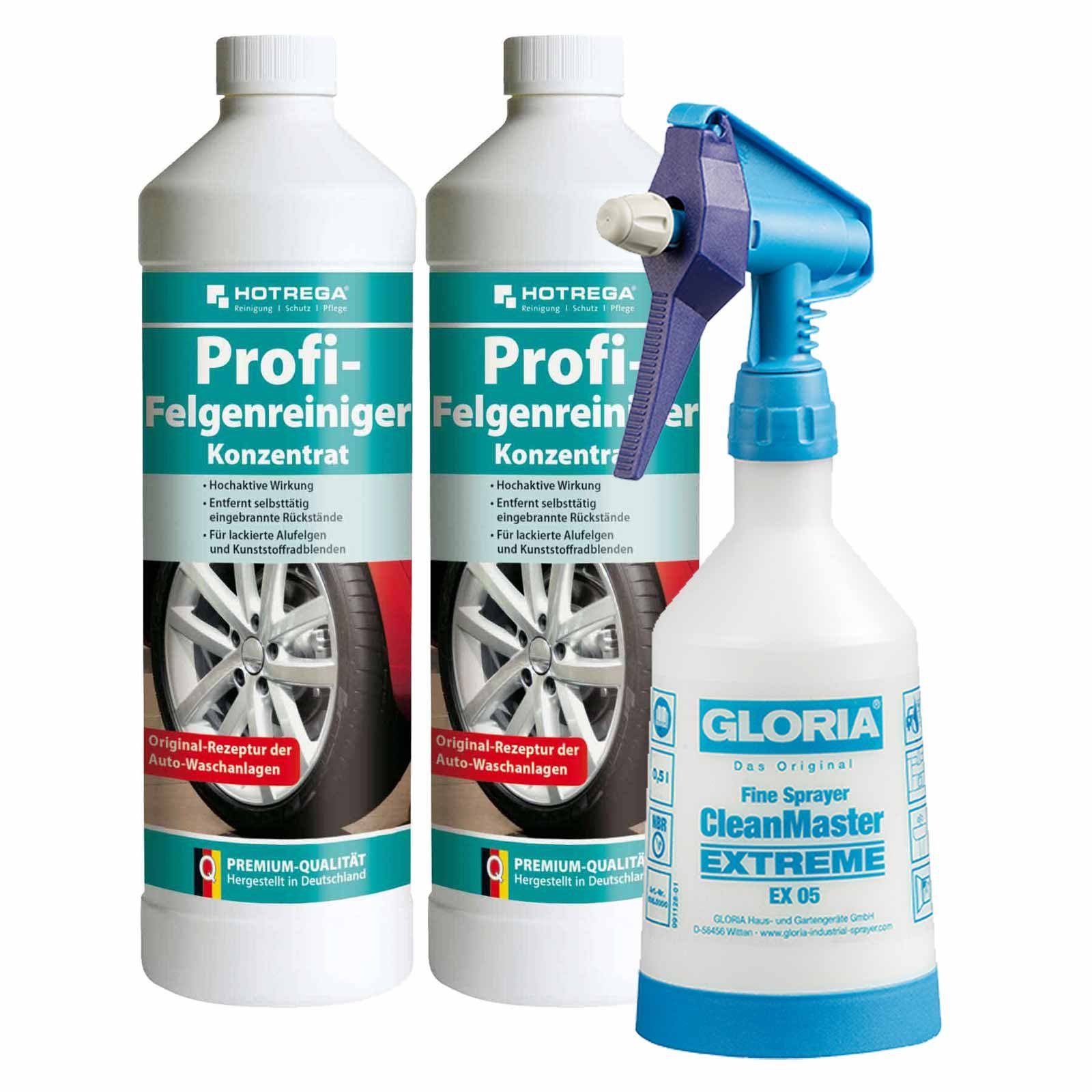 Profi Felgenreiniger Alufelgen 2x 1L Konzentrat inkl Sprühflasche Felgenreiniger