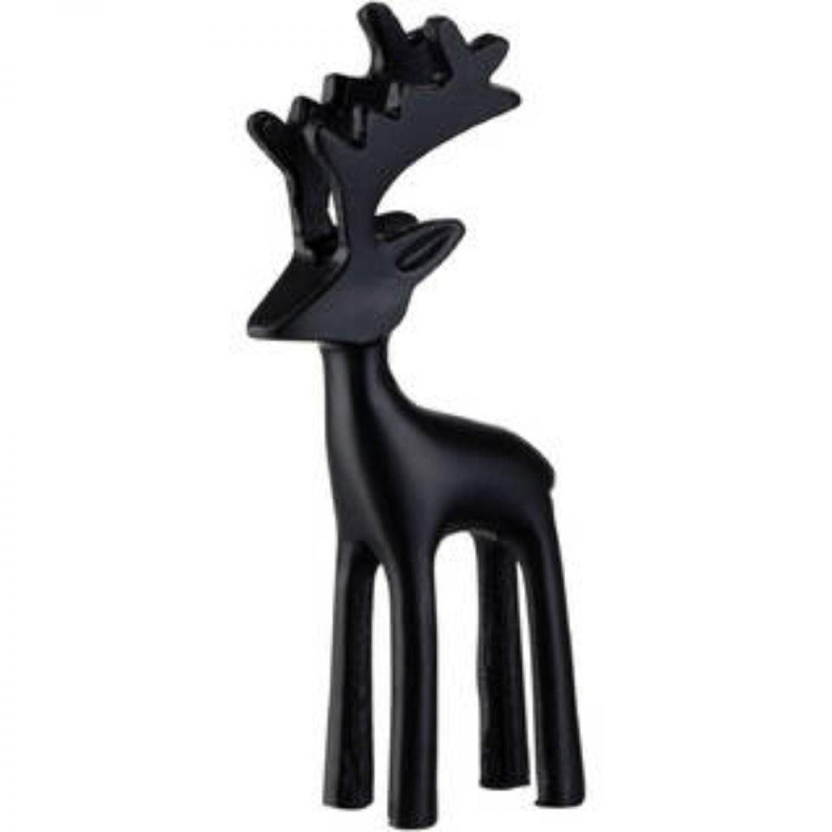 LEONARDO Dekofigur Leonardo Dekofigur Hirsch Riposo Schwarz (16cm)