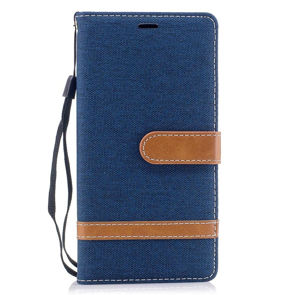 König Design Handyhülle Sony Xperia XZ1, Sony Xperia XZ1 Handyhülle Bookcover Blau