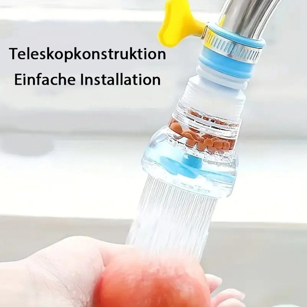 TUABUR Wasserfilter Wasserhahn-Wasserfilter, spritzwassergeschützte Duschverlängerung
