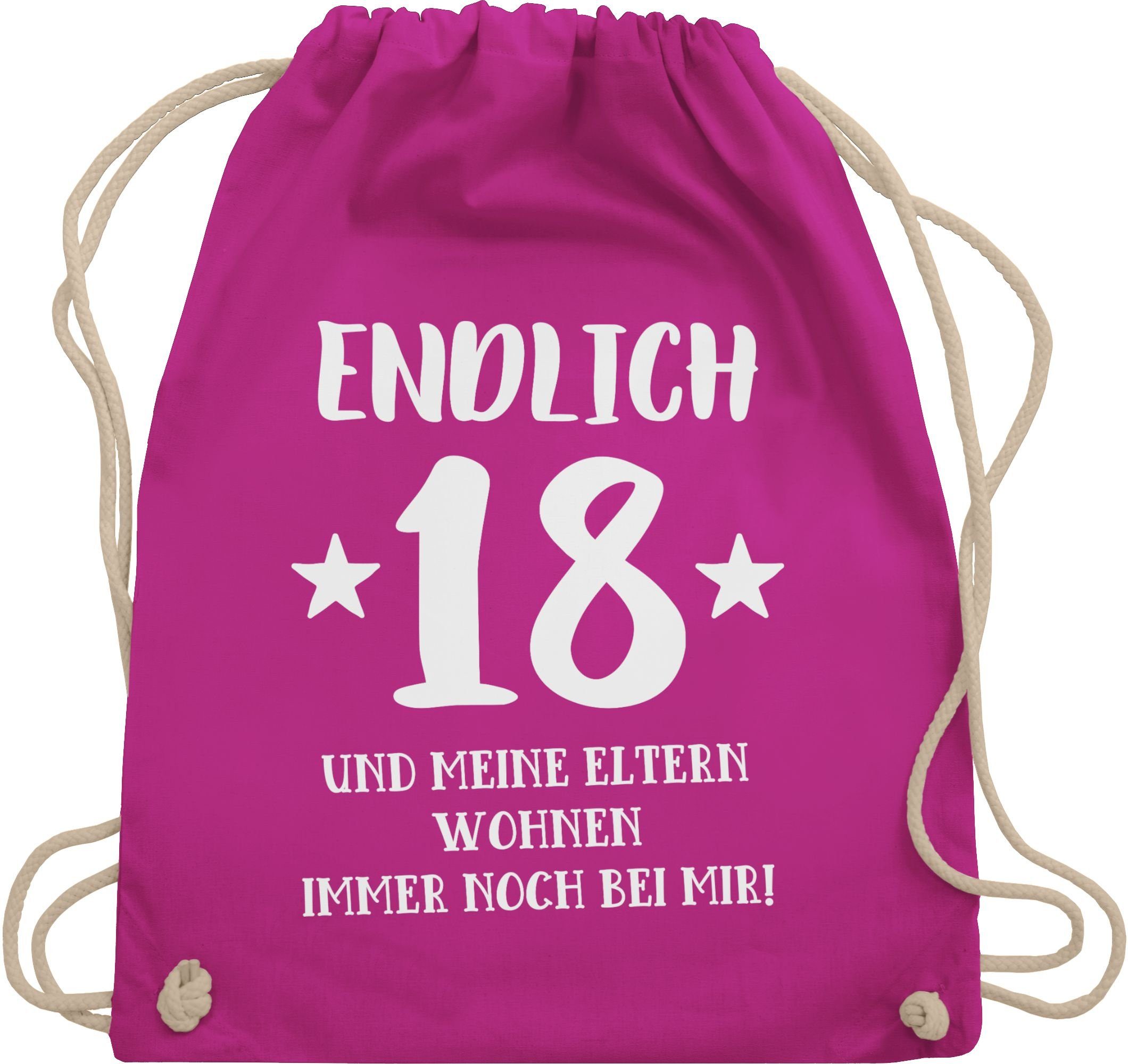 Turnbeutel Endlich achtzehn - Eltern Wohnen bei mir