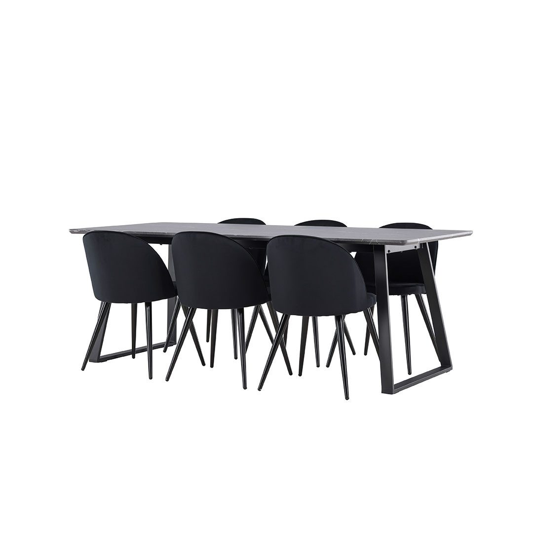ebuy24 Essgruppe Malaga Essgruppe Esstisch 90x200cm günstig online kaufen
