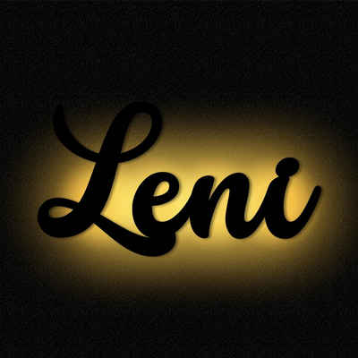 Namofactur LED Dekolicht Name Leni Deko Licht Kinder & Erwachsene Wandlampe I MDF Holz, LED fest integriert, Warmweiß