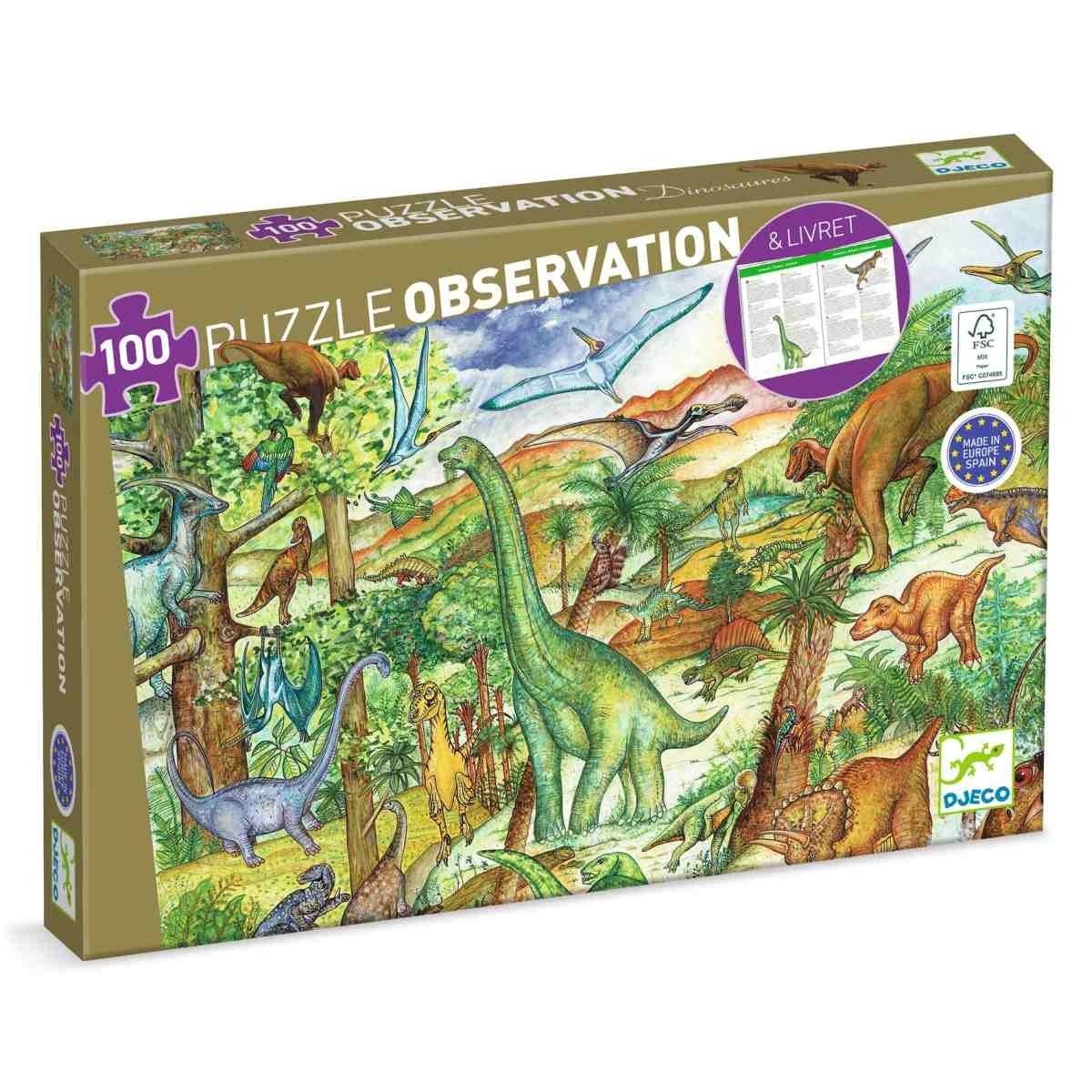Puzzle Wimmelbild Dinosaurier 100 Teile ab 5 Kinderpuzzle für Kinder