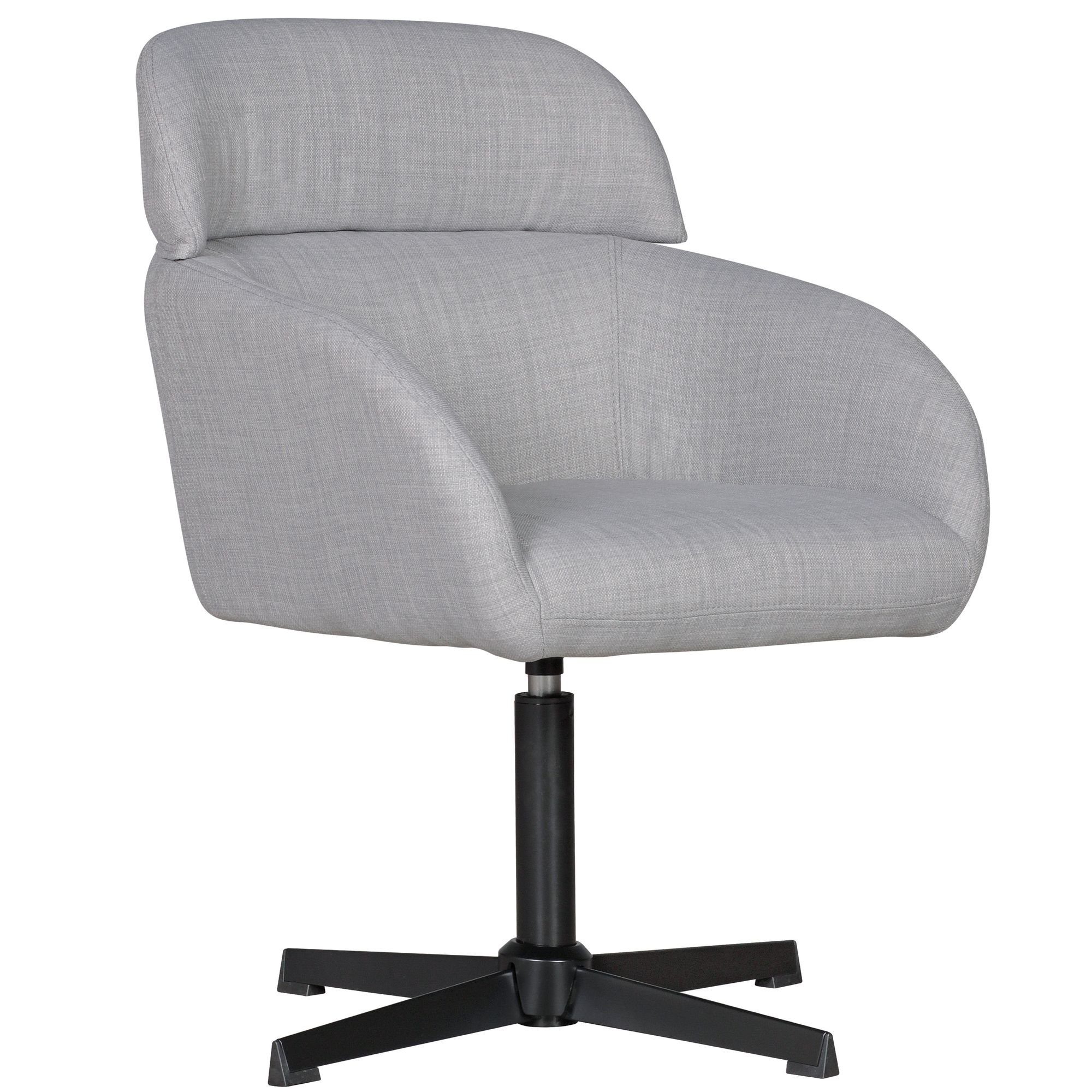 FINEBUY Drehstuhl »FB50848« Grau Design Drehsessel Stoff Esszimmerstuhl