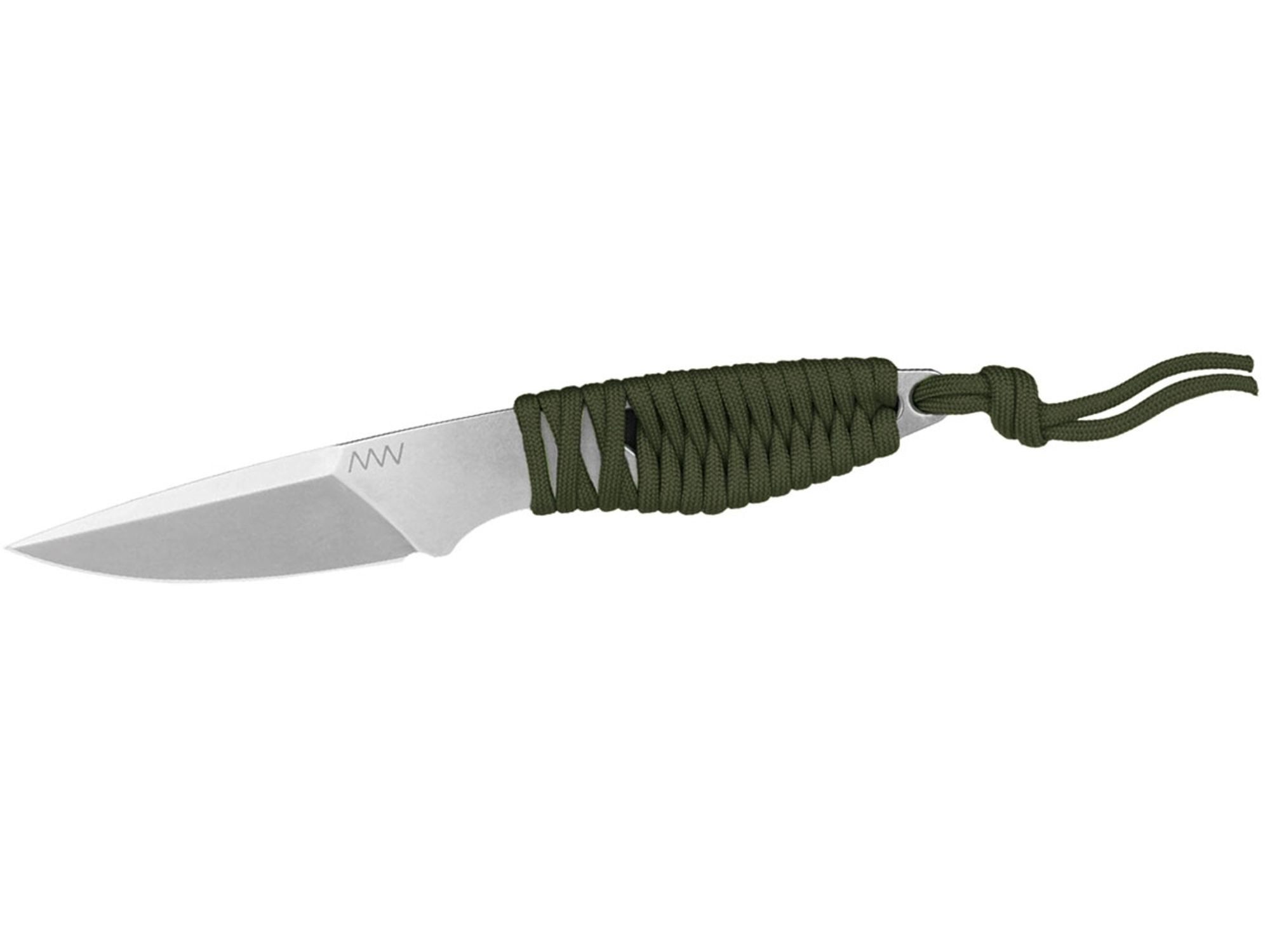 ACTA NON VERBA KNIVEs Taschenmesser Acta Non Verba P100 Stonewash Olive Paracord ANVP100-004